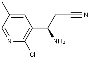 (3R)-3-AMINO-3-(2-CHLORO-5-METHYL (3-PYRIDYL))PROPANENITRILE Struktur