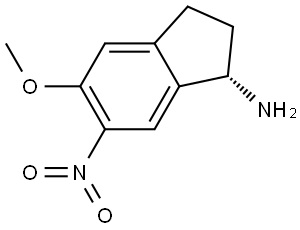 (1S)-5-methoxy-6-nitro-2,3-dihydro-1H-inden-1-amine 结构式