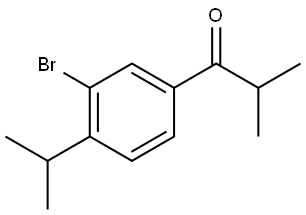 1-[3-Bromo-4-(1-methylethyl)phenyl]-2-methyl-1-propanone 化学構造式