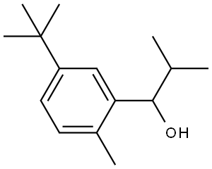 5-(1,1-Dimethylethyl)-2-methyl-α-(1-methylethyl)benzenemethanol 化学構造式