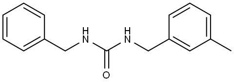 N-[(3-Methylphenyl)methyl]-N′-(phenylmethyl)urea 结构式