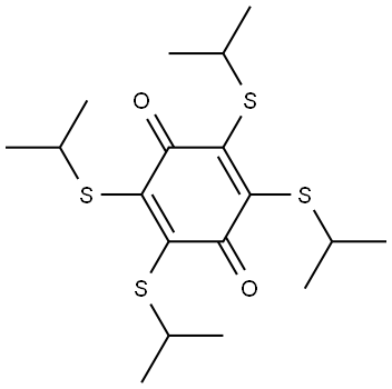 2,5-Cyclohexadiene-1,4-dione, 2,3,5,6-tetrakis[(1-methylethyl)thio]- 结构式