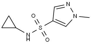 N-CYCLOPROPYL-1-METHYL-1H-PYRAZOLE-4-SULFONAMIDE 结构式