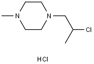 1-(2-chloropropyl)-4-methylpiperazine hydrochloride 结构式