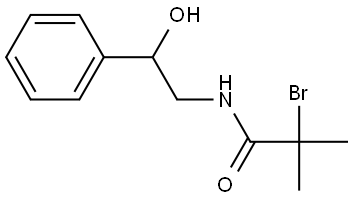 2-Bromo-N-(2-hydroxy-2-phenylethyl)-2-methylpropanamide Structure