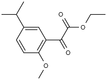 Ethyl 2-methoxy-5-(1-methylethyl)-α-oxobenzeneacetate Struktur