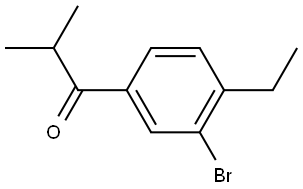 1-(3-Bromo-4-ethylphenyl)-2-methyl-1-propanone Struktur