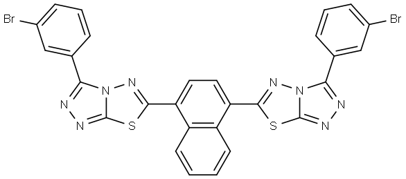 1227682-05-4 1,4-bis(3-(3-bromophenyl)-[1,2,4]triazolo[3,4-b][1,3,4]thiadiazol-6-yl)naphthalene