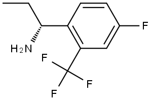 (1R)-1-[4-FLUORO-2-(TRIFLUOROMETHYL)PHENYL]PROPAN-1-AMINE 结构式