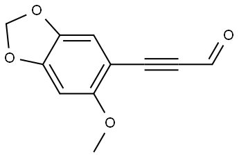 3-(6-Methoxy-1,3-benzodioxol-5-yl)-2-propynal 结构式