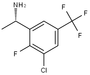 (1S)-1-[3-CHLORO-2-FLUORO-5-(TRIFLUOROMETHYL)PHENYL]ETHAN-1-AMINE 化学構造式