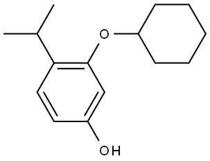 3-(Cyclohexyloxy)-4-(1-methylethyl)phenol 结构式