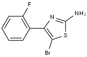 2-Thiazolamine, 5-bromo-4-(2-fluorophenyl)-,1243838-93-8,结构式