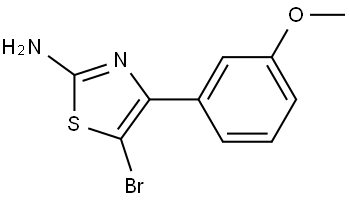 5-Bromo-4-(3-methoxyphenyl)-2-aminothiazole,1243838-97-2,结构式