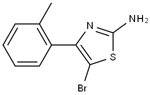 5-Bromo-4-(2-tolyl)-2-aminothiazole,1243839-17-9,结构式