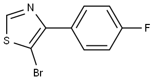 5-Bromo-4-(4-fluorophenyl)thiazole,1243839-29-3,结构式