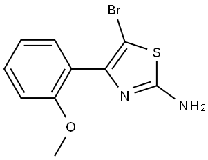 5-Bromo-4-(2-methoxyphenyl)-2-aminothiazole,1243839-34-0,结构式