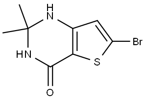 6-溴-2,3-二氢-2,2-二甲基噻吩并[3,2-D]嘧啶-4(1H)-酮, 1244027-58-4, 结构式