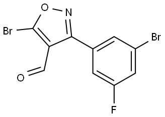 4-Isoxazolecarboxaldehyde, 5-bromo-3-(3-bromo-5-fluorophenyl)-|5-溴-3-(3-溴-5-氟苯基)异噁唑-4-甲醛