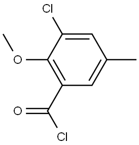 3-Chloro-2-methoxy-5-methylbenzoyl chloride,1245528-66-8,结构式
