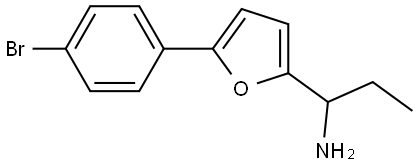 1-[5-(4-BROMOPHENYL)FURAN-2-YL]PROPAN-1-AMINE 结构式