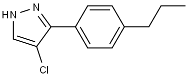 4-Chloro-3-(4-propylphenyl)-1H-pyrazole,1248979-60-3,结构式