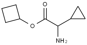 Cyclopropaneacetic acid, α-amino-, cyclobutyl ester Structure