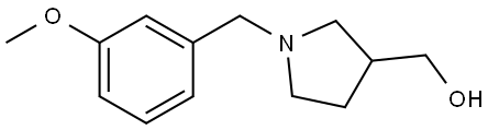 (1-(3-methoxybenzyl)pyrrolidin-3-yl)methanol 结构式