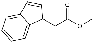 1H-インデン-1-酢酸メチル 化学構造式