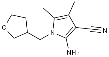 2-amino-4,5-dimethyl-1-(oxolan-3-ylmethyl)pyrrole-3-carbonitrile,1250066-60-4,结构式
