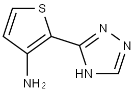 2-(1H-1,2,4-triazol-3-yl)thiophen-3-amine 化学構造式