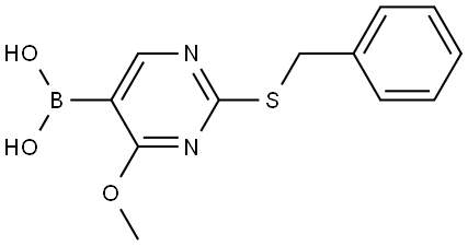 (2-(Benzylthio)-4-methoxypyrimidin-5-yl)boronic acid Structure