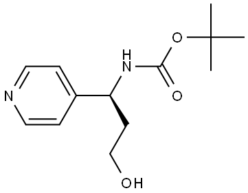 tert-butyl (S)-(3-hydroxy-1-(pyridin-4-yl)propyl)carbamate 结构式