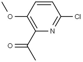 1-(6-Chloro-3-methoxy-2-pyridinyl)ethanone 结构式