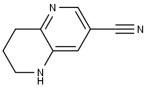 1,5-Naphthyridine-3-carbonitrile, 5,6,7,8-tetrahydro- Struktur