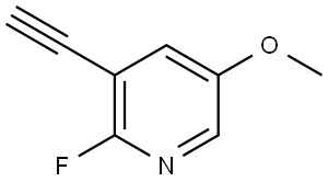 3-Ethynyl-2-fluoro-5-methoxypyridine 结构式