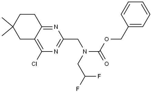 4-Chloro-2-(4-chloro-2,5-difluorophenyl)-5,6,7,8-tetrahydroquinazoline 结构式