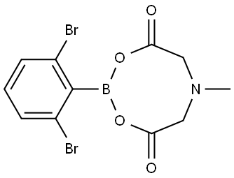 2,6-二溴苯硼酸甲基亚氨基二乙酸酯,1257650-60-4,结构式