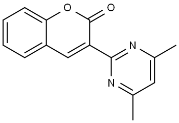 3-(4,6-Dimethyl-2-pyrimidinyl)-2H-1-benzopyran-2-one 结构式