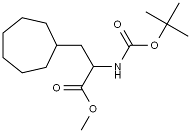 methyl 2-((tert-butoxycarbonyl)amino)-3-cycloheptylpropanoate Struktur