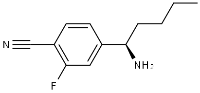 4-((1R)-1-AMINOPENTYL)-2-FLUOROBENZENECARBONITRILE 结构式