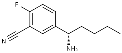 5-((1S)-1-AMINOPENTYL)-2-FLUOROBENZENECARBONITRILE Struktur