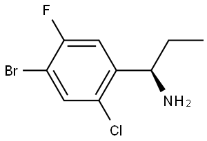 (1R)-1-(4-BROMO-2-CHLORO-5-FLUOROPHENYL)PROPAN-1-AMINE Structure