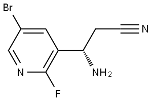 (3S)-3-AMINO-3-(5-BROMO-2-FLUOROPYRIDIN-3-YL)PROPANENITRILE 结构式