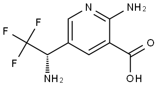 2-amino-5-[(1S)-1-amino-2,2,2-trifluoroethyl]pyridine-3-carboxylic acid Structure