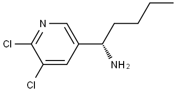 (1S)-1-(5,6-DICHLORO(3-PYRIDYL))PENTYLAMINE Structure