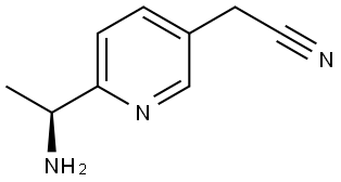 2-{6-[(1S)-1-aminoethyl]pyridin-3-yl}acetonitrile 结构式