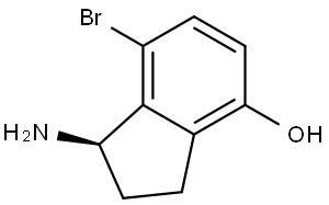 (1R)-1-amino-7-bromo-2,3-dihydro-1H-inden-4-ol Structure