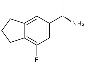 (S)-1-(7-fluoro-2,3-dihydro-1H-inden-5-yl)ethan-1-amine Structure