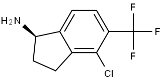 (1R)-4-CHLORO-5-(TRIFLUOROMETHYL)-2,3-DIHYDRO-1H-INDEN-1-AMINE 结构式